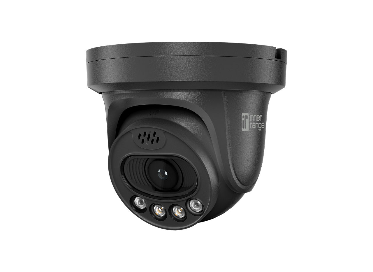 IR-V-C8T-200ZB | IR Video Pro 8MP Zewnętrzna Varifocal Flateye Dual Light Turret Kamera, Active Deterrence 3.6-11mm (Czarny) | Kamery IP